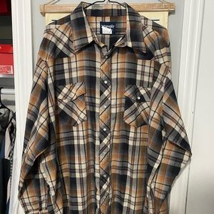 Mens Wrangler Pearl Snap Western Shirt 3xlt